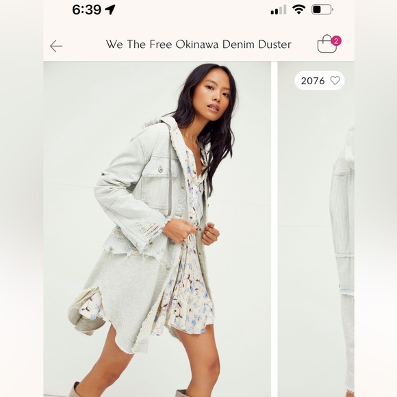 Free People Denim Duster size xs - Picture 1 of 9